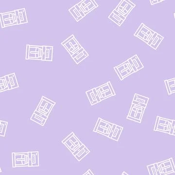 Drip coffee brewing machine line seamless pattern Stock Illustration