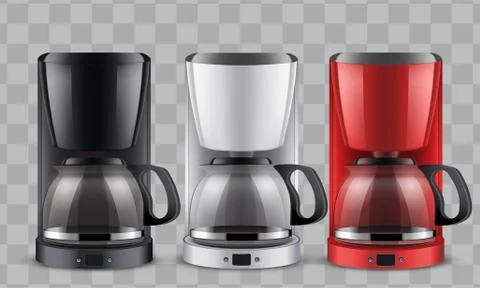 Drip Coffee maker with glass pot. Stock Illustration