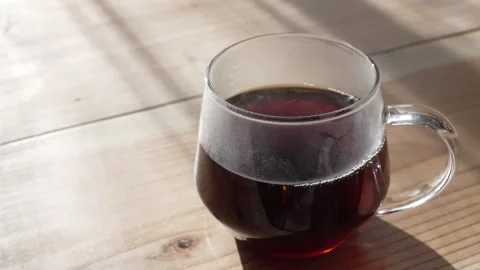 Drip coffee scene of pouring coffee into a cup Stock Footage 296524013