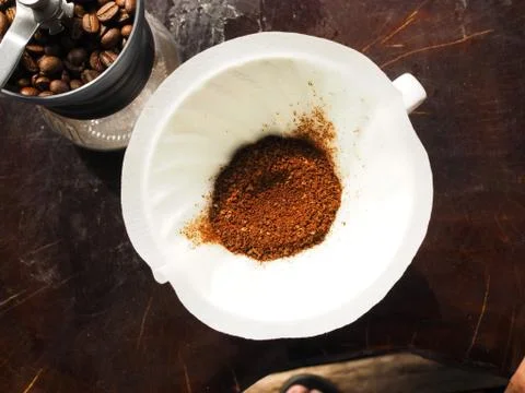 Drip coffee set Stock Photos