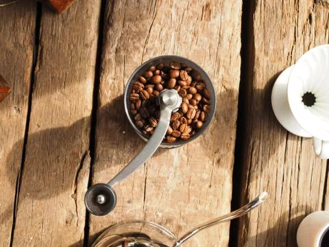 Drip coffee set Stock Photos