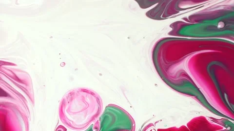 Drip color ink fluid abstract cream painting Video stock 169523539