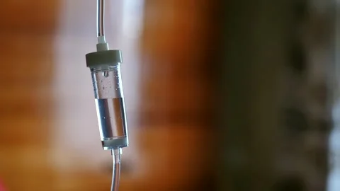 Drip with drip anesthesia. the drug drips drop by drop. Close-up of a drop Stock Footage 273506130