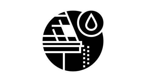 Drip edge glyph icon animation Vídeo Stock 164895563
