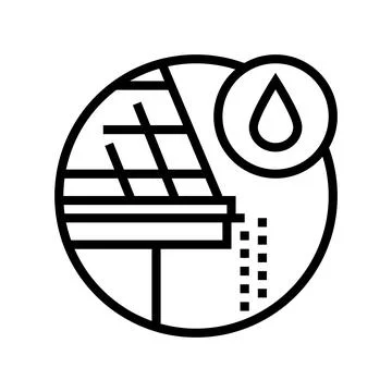 Drip edge line icon vector illustration Stock Illustration