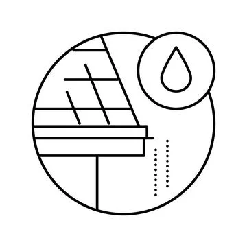 Drip edge line icon vector illustration Stock Illustration