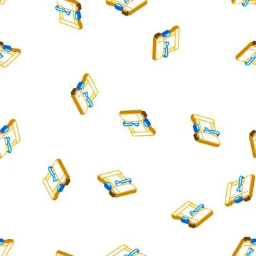 Drip filtration coffee machine isometric icon seamless pattern イラスト素材