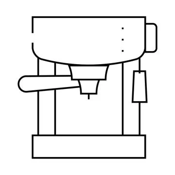 Drip filtration coffee machine line icon vector illustration Illustrazione stock