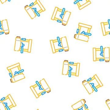 Drip filtration coffee machine vector seamless pattern Illustrazione stock