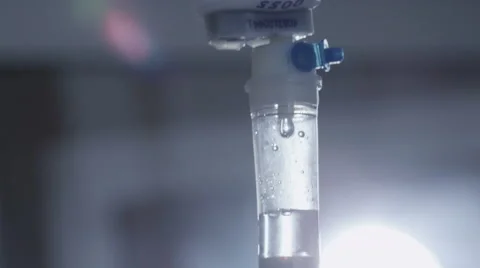 Drip in a hospital emergency room Stock Footage