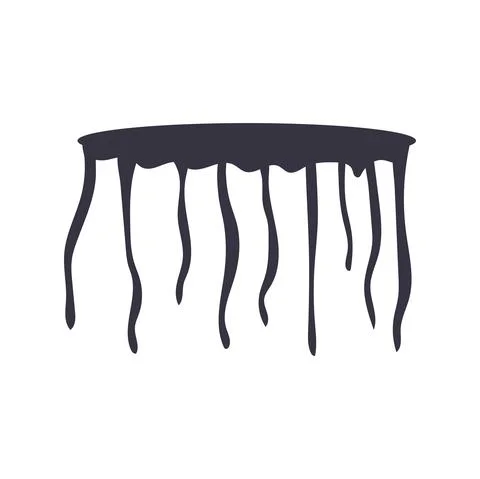 Drip ink monochrome flat style Illustrazione stock