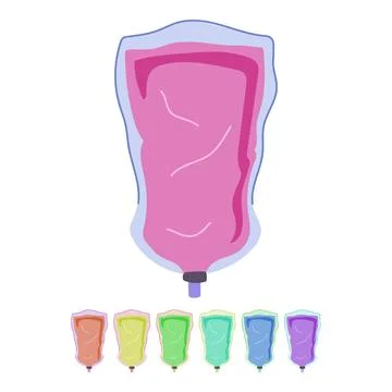 Drip iv fluid bag vector cartoon graphic 스톡 일러스트