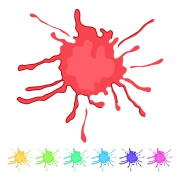 Drip paint splatters vector cartoon graphic Stock Illustration