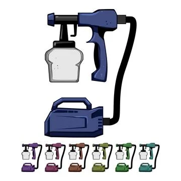 Drip paint sprayer cartoon vector graphic Stock Illustration
