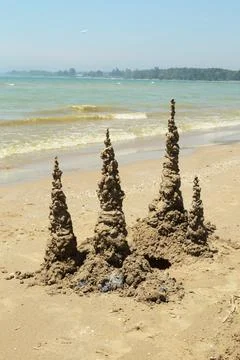 Drip Sand Castle Stock Photos