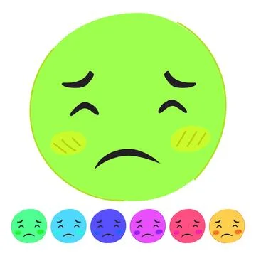 Drip smiley vector cartoon graphic Stock Illustration