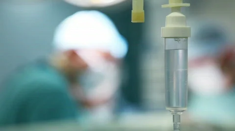 Drip with surgeons Stock Footage