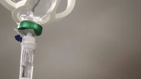 Drip system. The introduction of the drug into the circulatory system Video stock 133379854