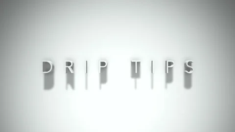 Drip tips 3D title animation with shadows on a white background Stock Footage 297033944