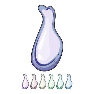 Drip water drops cartoon vector graphic Stock Illustration