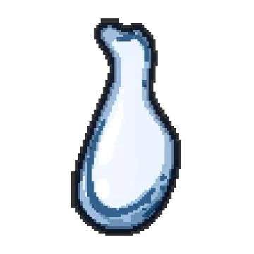 Drip water drops pixel art vector illustration Stock Illustration