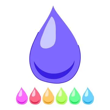Drip water drops vector cartoon graphic Illustrazione stock