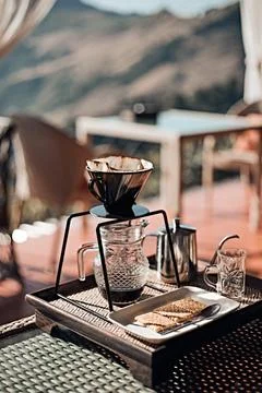 Dripper and drip server Stock Photos