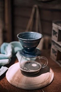 Dripper and drip server Stock Photos