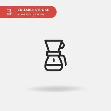 Dripper Simple vector icon. Illustration symbol design template for web mobil Stock Illustration