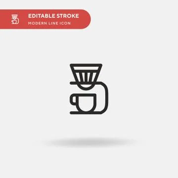 Dripper Simple vector icon. Illustration symbol design template for web mobil Stock Illustration