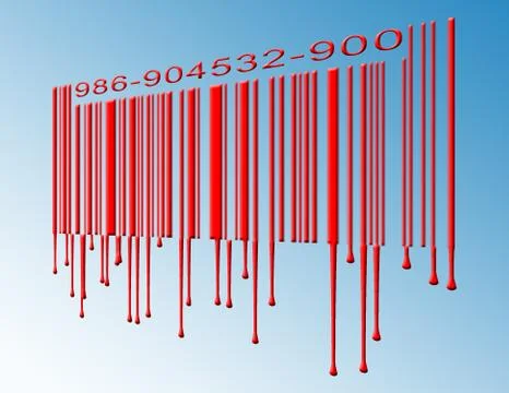 Dripping barcode Stock Illustration