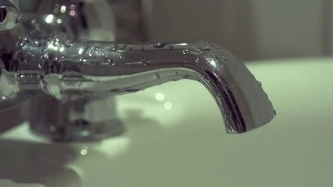 Dripping bathroom tap Video stock 75930339