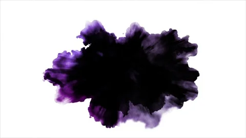 Dripping black spot on white background Stock Footage 72657665