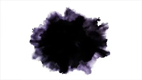 Dripping black spot on white background Stock Footage 72657670