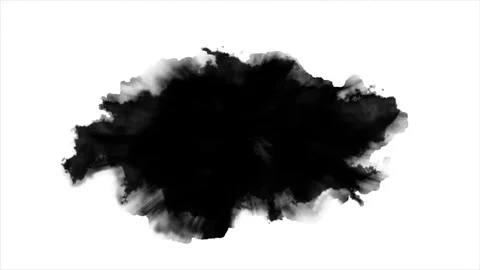 Dripping black spot on white background Vídeos de archivo 72657675