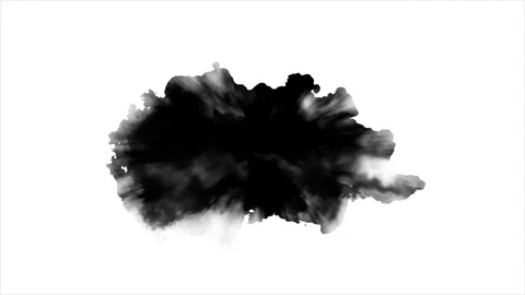Dripping black spot on white background Video stock 72657694