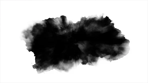 Dripping black spot on white background Video stock 72657698
