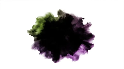 Dripping black spot on white background Stock-Footage 72715450