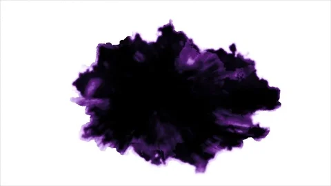 Dripping black spot on white background Stock Footage 72715472