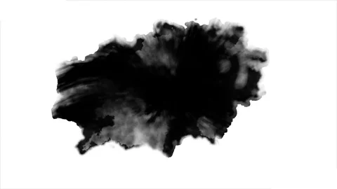 Dripping black spot on white background Stock-Footage 73360823
