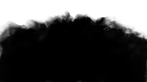 Dripping black spot on white background Stock Footage 73360840