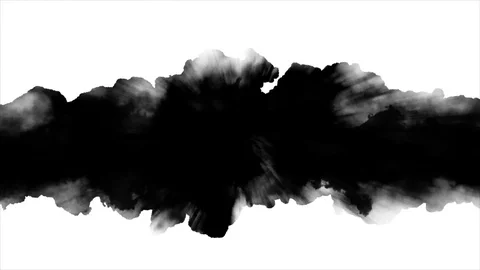Dripping black spot on white background Video stock 73427401