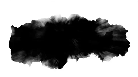 Dripping black spot on white background Video stock 73427409