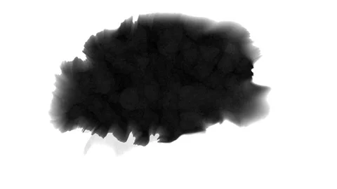 Dripping black spot on white background Stock Footage 78208640