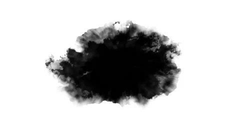 Dripping black spot on white background Stock Footage 87232941