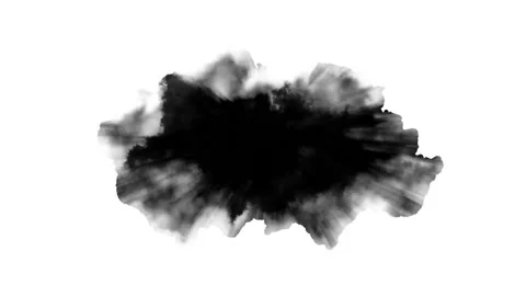 Dripping black spot on white background 動画素材 87232971