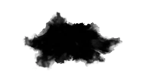 Dripping black spot on white background Stock Footage 87232980