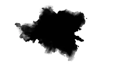 Dripping black spot on white background Stock Footage 87462968