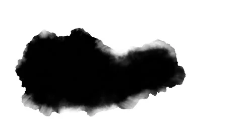 Dripping black spot on white background Stock Footage 89793173