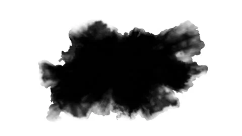 Dripping black spot on white background Stock Footage 89793178